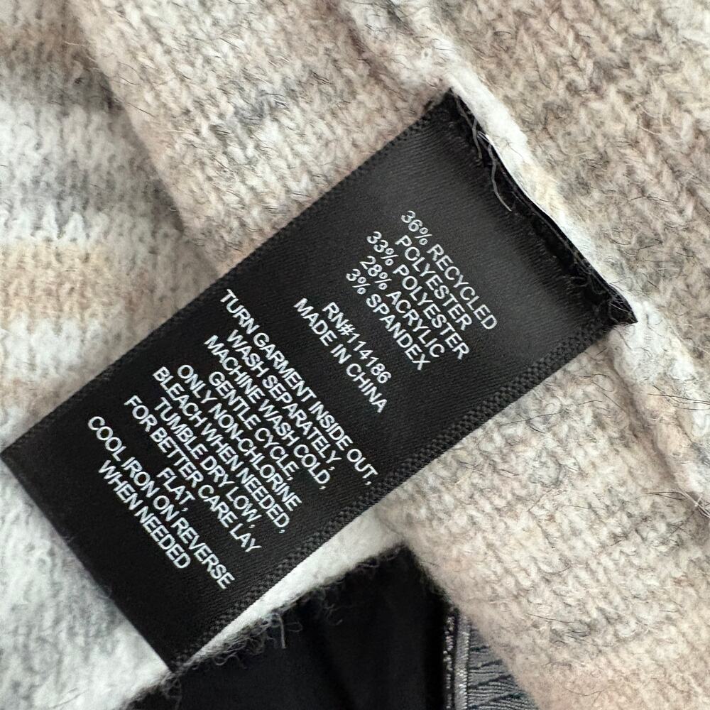 NEW! Frye The Cozy Cardigan Tan Duster Pockets Soft Print Casual Knit - S - Picture 7 of 7